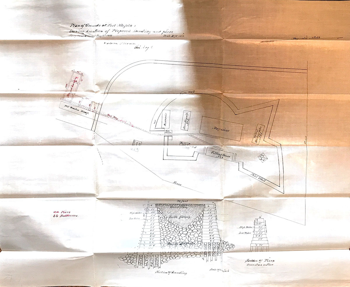  Fort Norfolk warf plan 1859